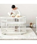 New Design wood baby rock sleeper baby cradle Circular bed round kids' cribs