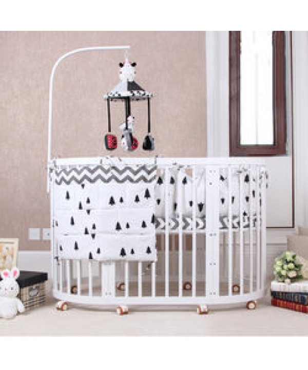 New Design wood baby rock sleeper baby cradle Circular bed round kids' cribs